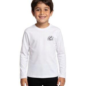 Boy’s White “Venice Beach”  long-sleeve graphic t-shirt